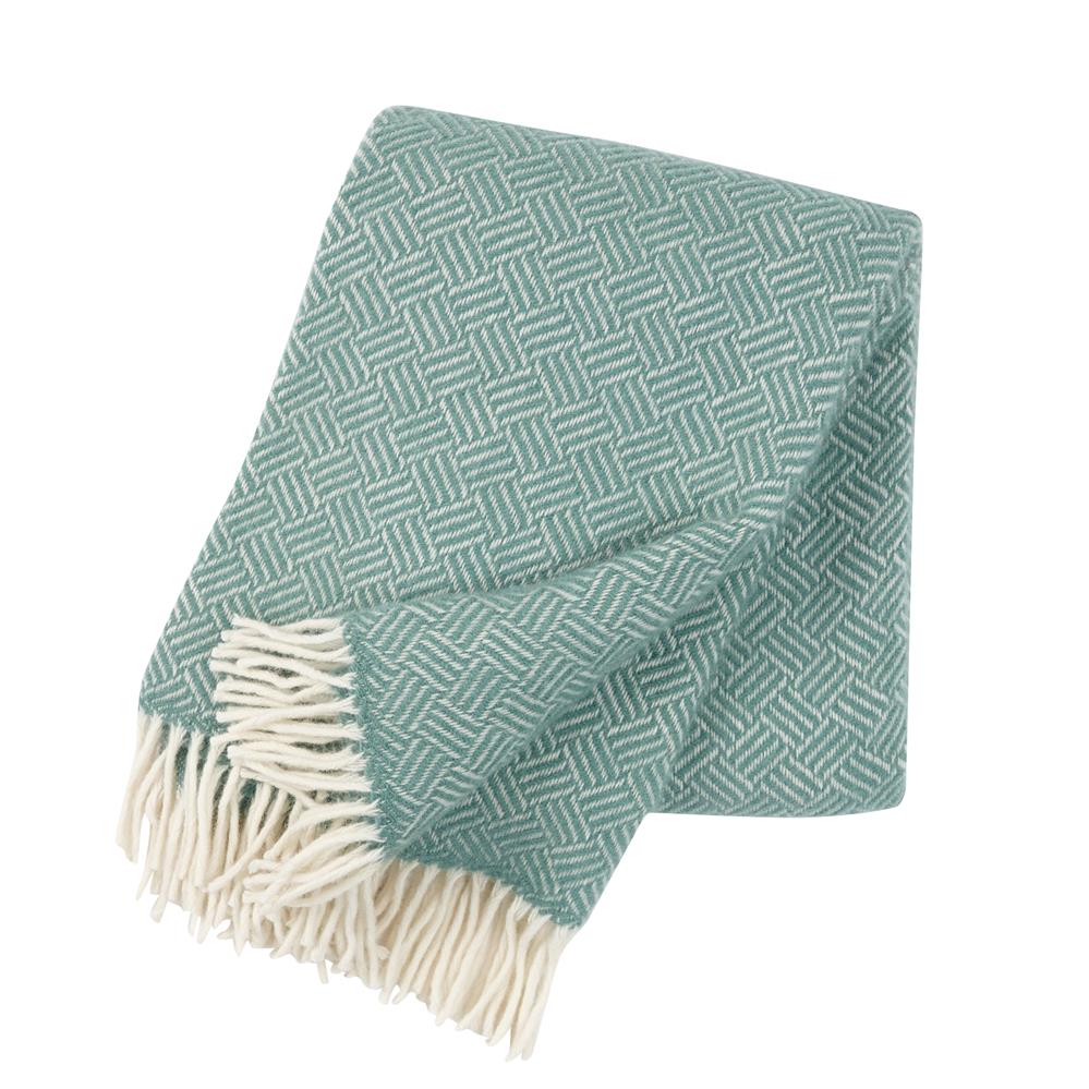 Klippan Yllefabrik Samba wool throw mint