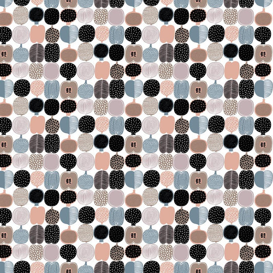 Marimekko Kompotti fabric grey