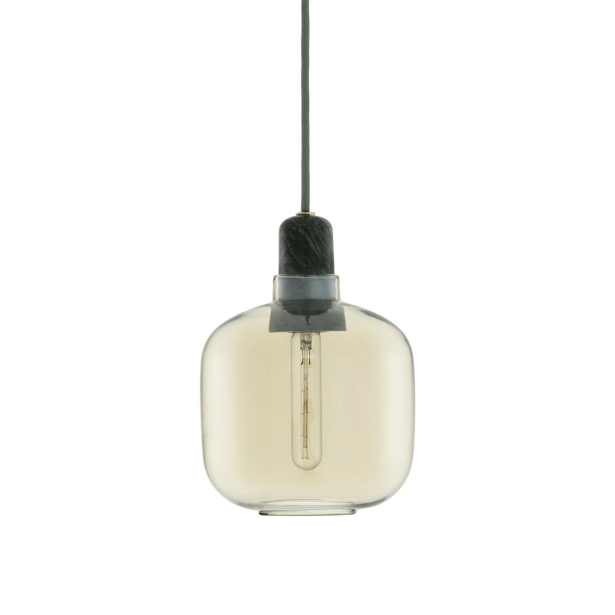 Normann Copenhagen Amp Pendelleuchte klein Gold-grün