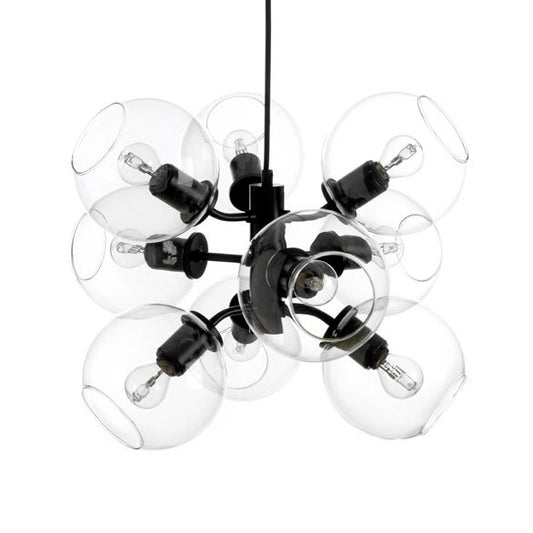 CO Bankeryd Tage pendant black- clear glass