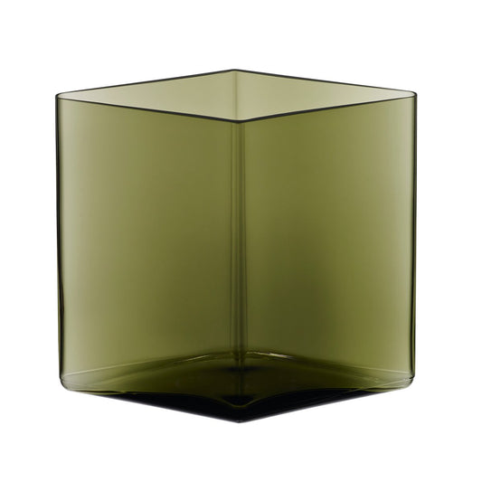 Iittala Ruutu vase 20.5x18 cm moss green