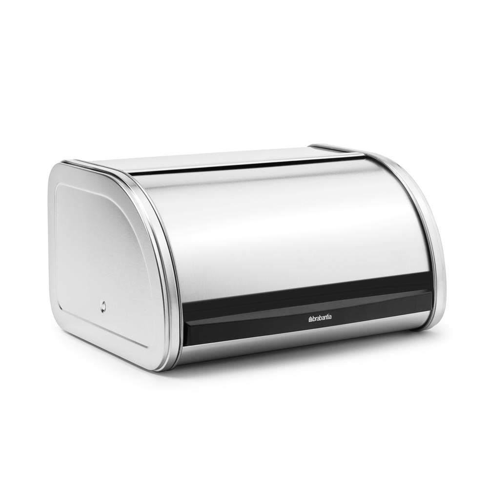 Brabantia Roll Top bread bin small matte steel