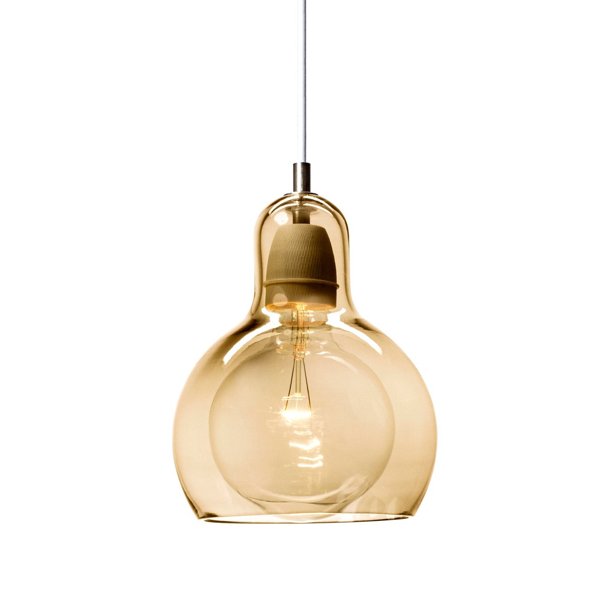 &Tradition Mega Bulb Pendelleuchte Gold Glas