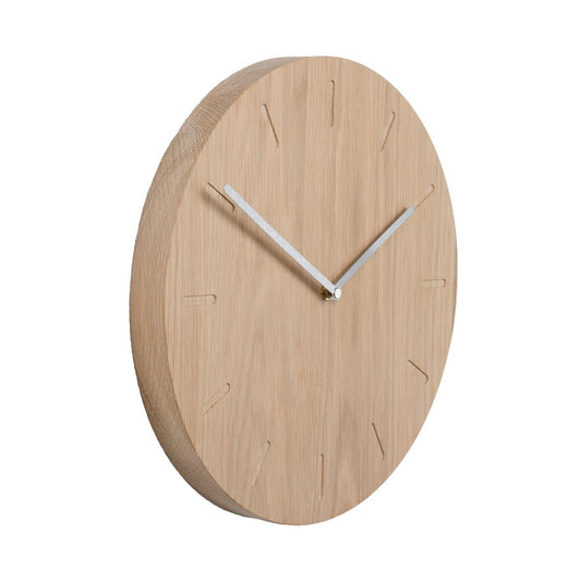 Applicata Watch:Out wall clock oak oak-steel