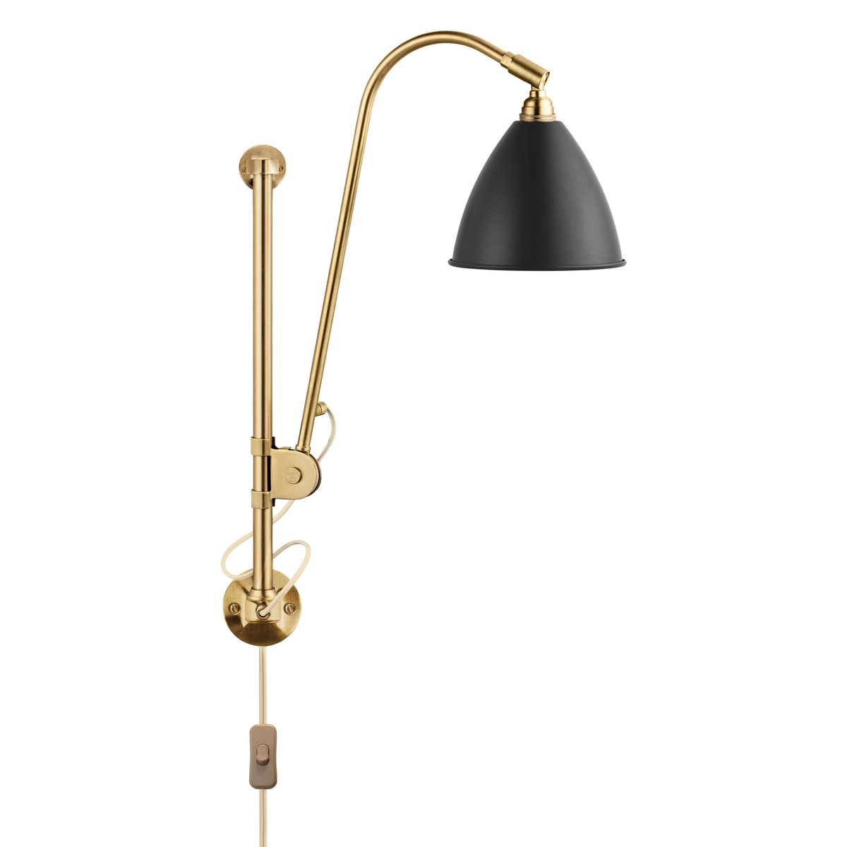 GUBI Bestlite BL5 wall lamp charcoal black-brass