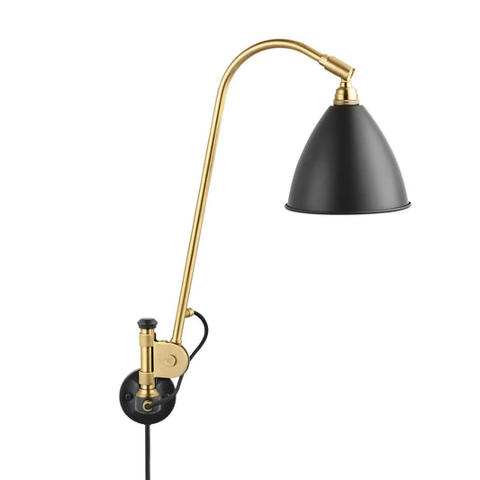 GUBI Bestlite BL6 wall lamp charcoal black-brass