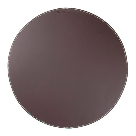 Ørskov Ørskov placemat leather round brown