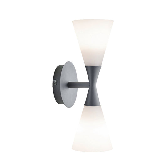 Herstal Harlekin duo wall lamp graphite grey-white