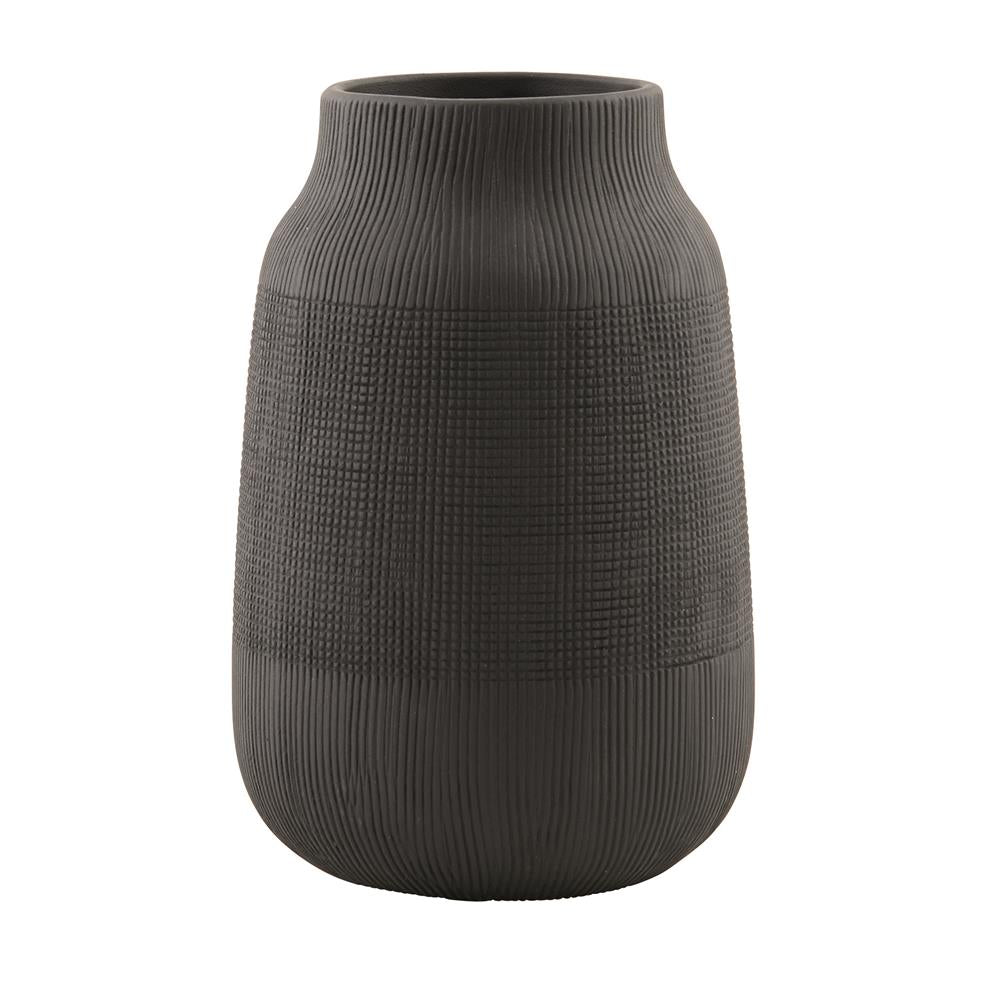 House Doctor Groove Vase Schwarz