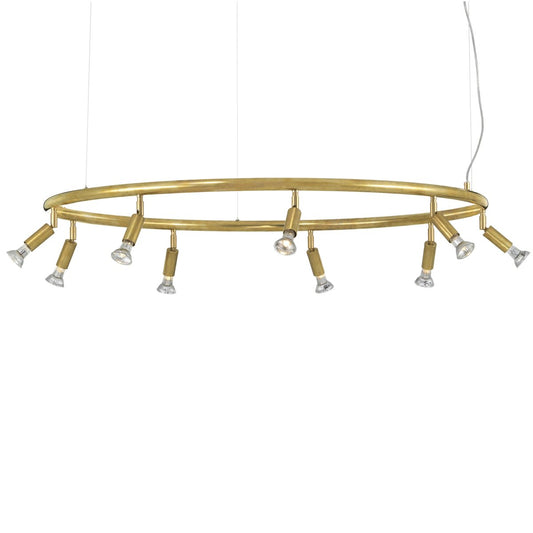 Örsjö Belysning Star 9 round lamp Ø100 cm rough brass