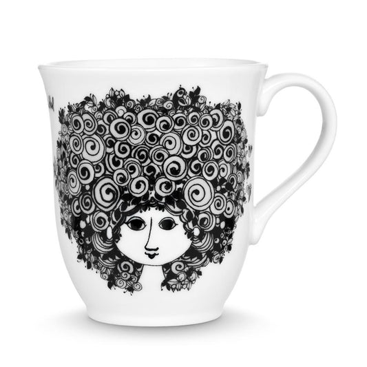 Bjørn Wiinblad Rosalinde mug 35 cl black