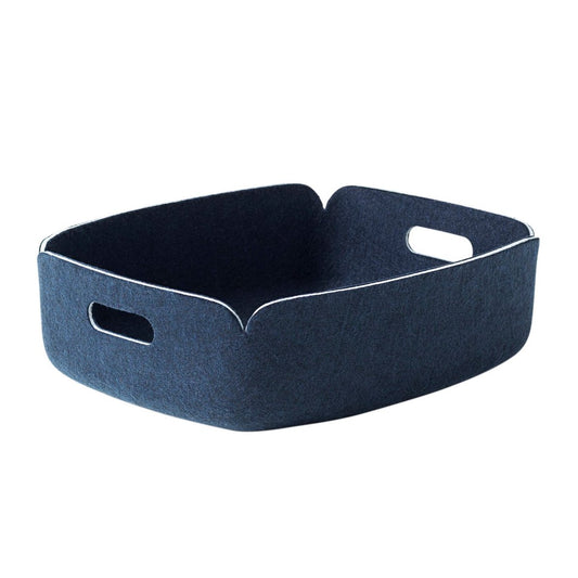 Muuto Restore tray förvaringskorg låg midnight blue (blå)