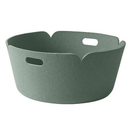 Muuto Restore Korb rund Dusty green (hellgrün)