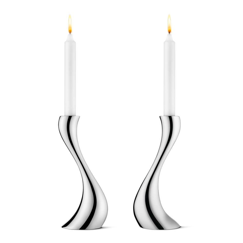 Georg Jensen Cobra candleholder 2-pack medium, 20 cm