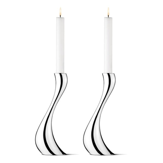 Georg Jensen Cobra Kerzenhalter 2er Pack Groß, 24cm