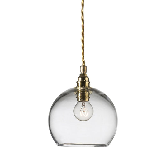 EBB & FLOW Rowan pendant lamp S, Ø 15 cm Clear-gold