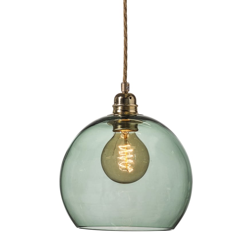 EBB & FLOW Rowan pendant lamp M, Ø 22 cm forest green