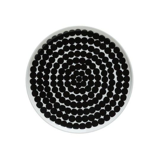 Marimekko Räsymatto plate Ø 20 cm black-white