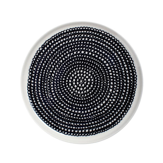 Marimekko Räsymatto plate Ø 20 cm black-white, small dots