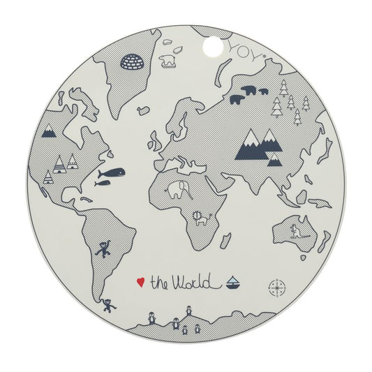 OYOY The world placemat beige-grey