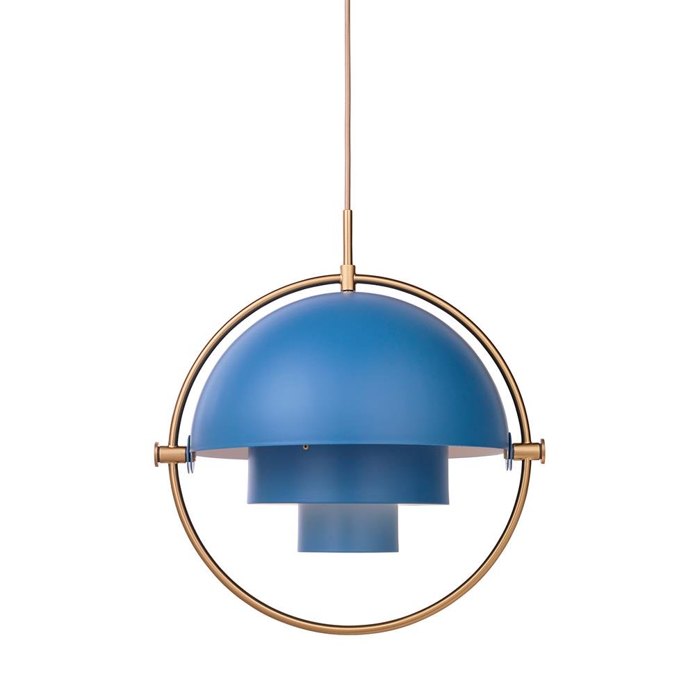 GUBI Multi-Lite ceiling lamp brass-blue