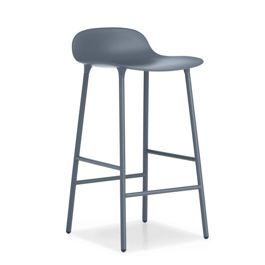 Normann Copenhagen Form barstool metal legs Blue