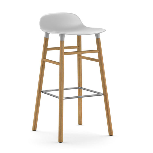 Normann Copenhagen Form barstool oak legs White