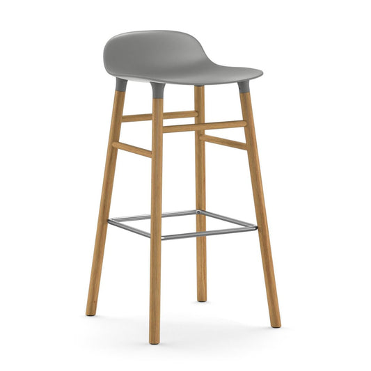 Normann Copenhagen Form barstool oak legs Grey