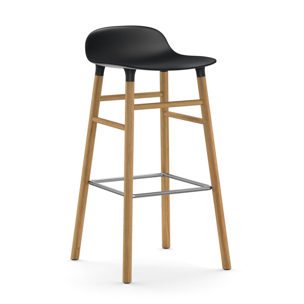 Normann Copenhagen Form barstool oak legs Black