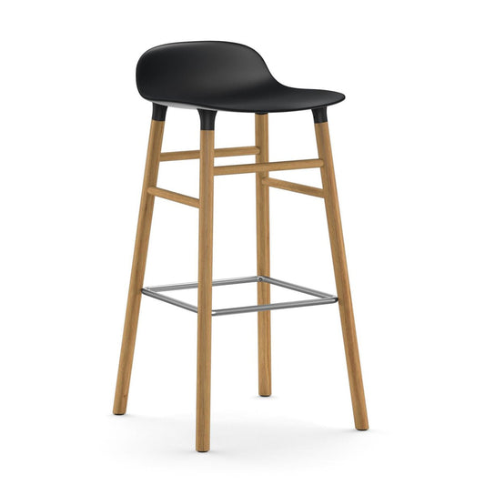 Normann Copenhagen Form barstool oak legs Black