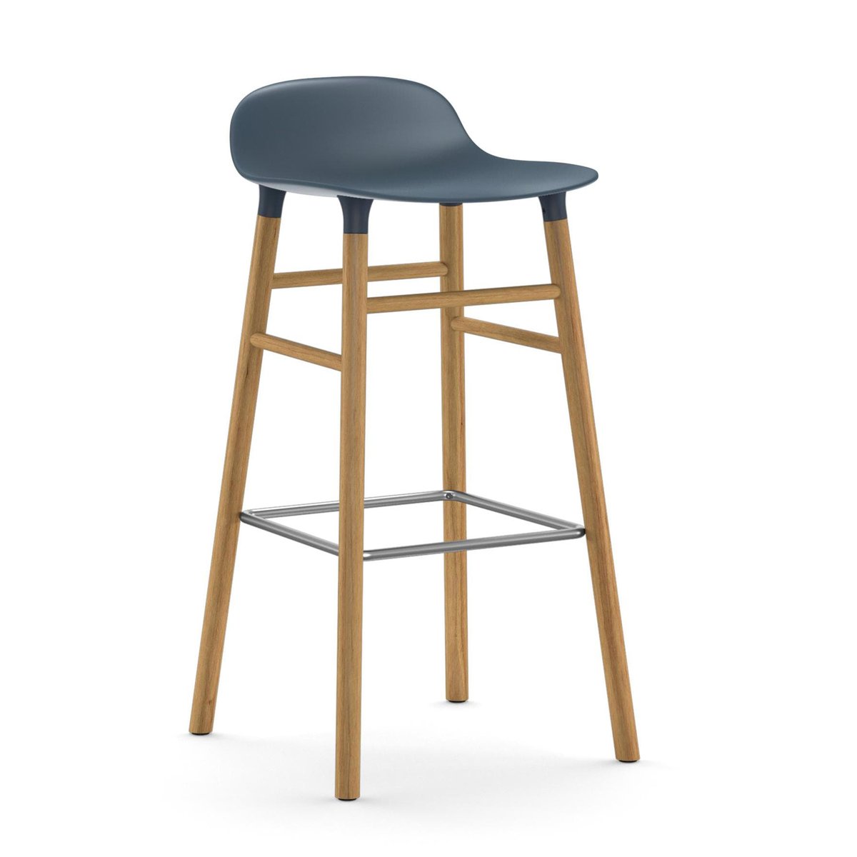 Normann Copenhagen Form barstool oak legs Blue