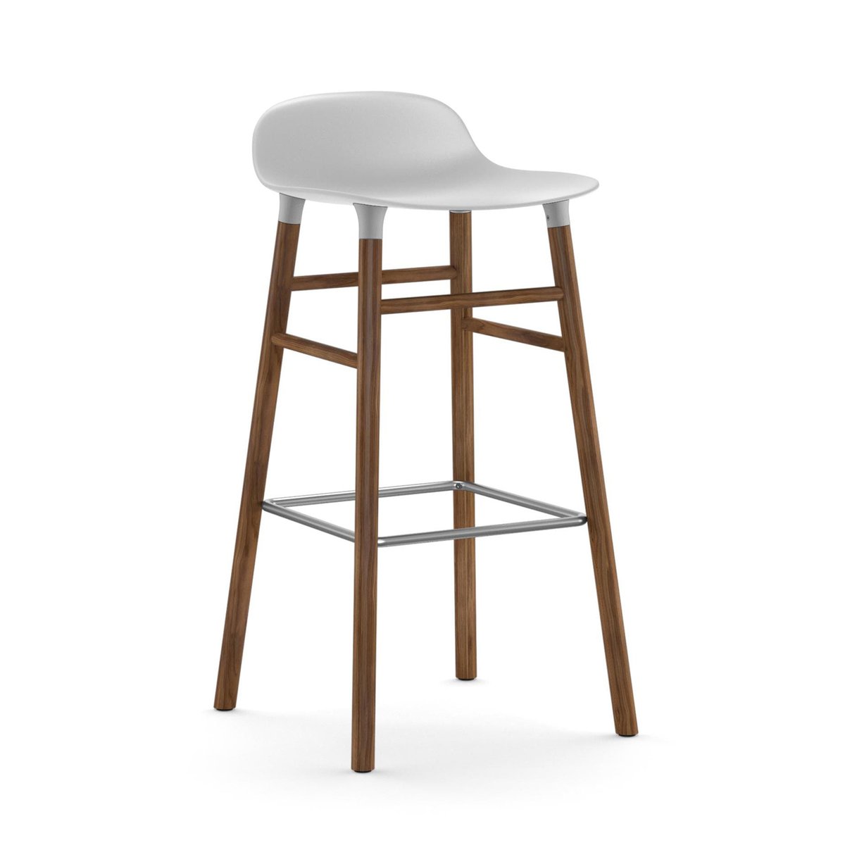 Normann Copenhagen Form barstool walnut legs White