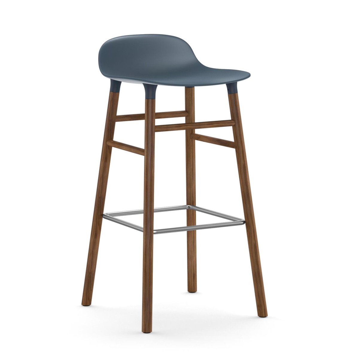 Normann Copenhagen Form barstool walnut legs Blue