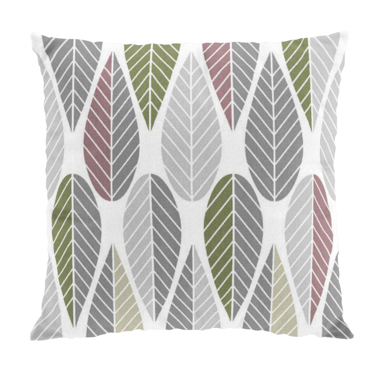 Arvidssons Textil Blader cushion cover pink-grey-green