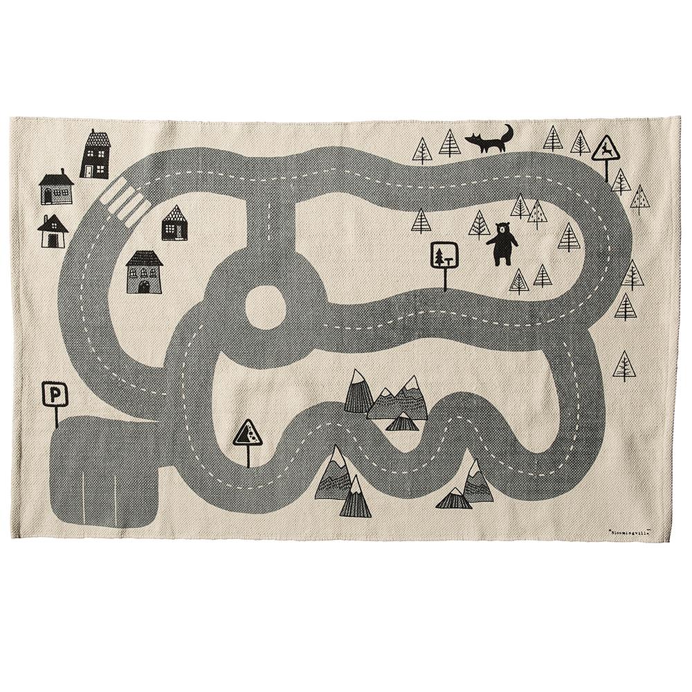 Bloomingville Bloomingville kids rug with road print 100x150 cm