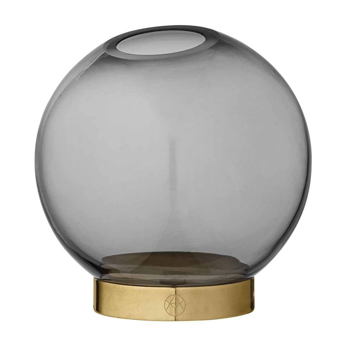 AYTM Globe vase small black-brass