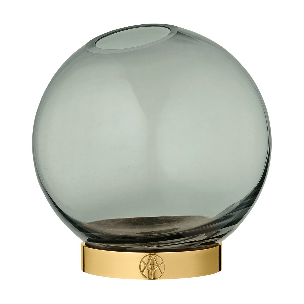 AYTM Globe vase small green-brass