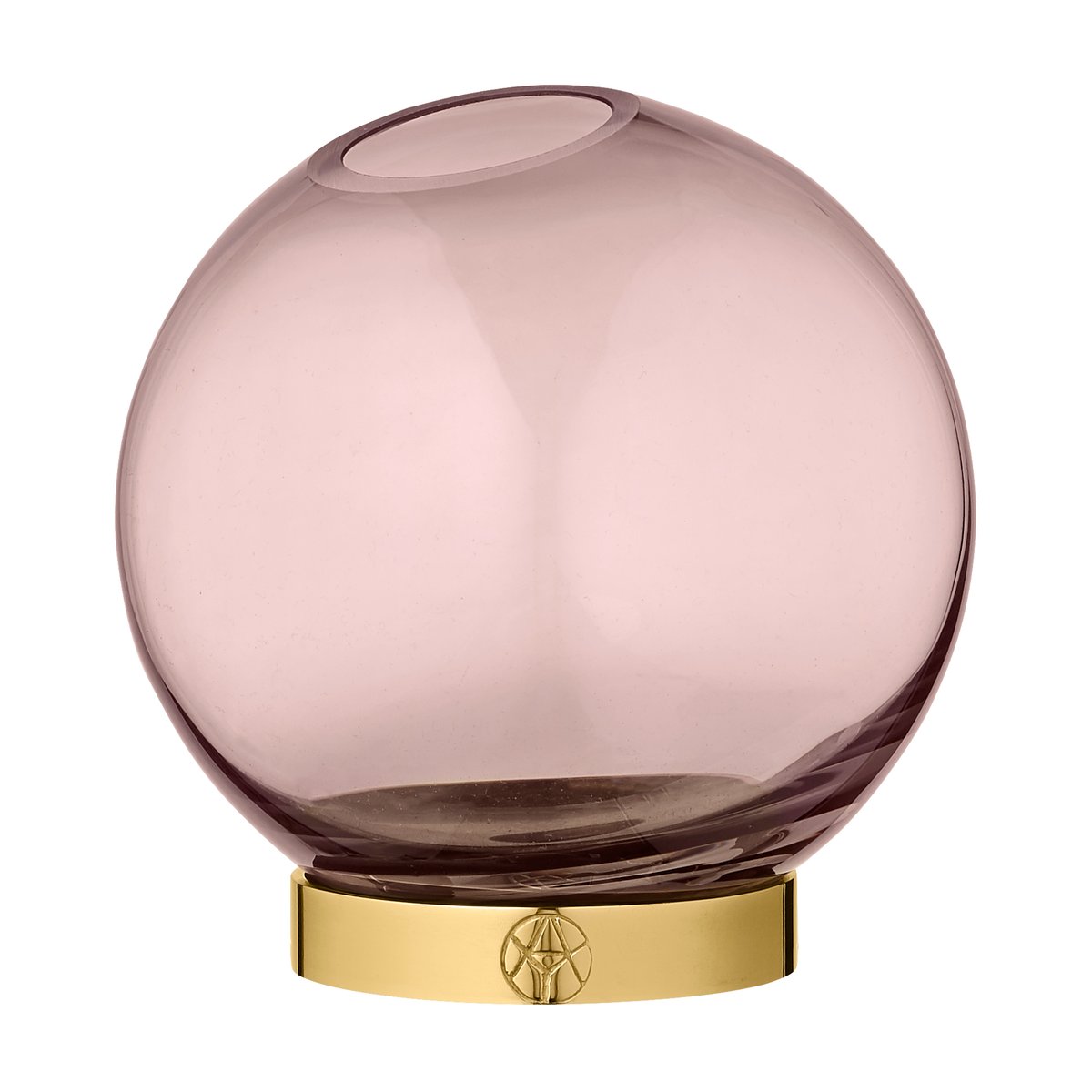 AYTM Globe vase small pink-brass