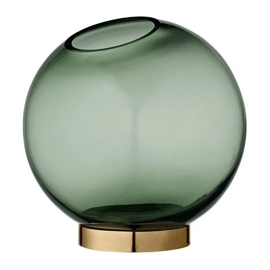 AYTM Globe vase medium green-brass