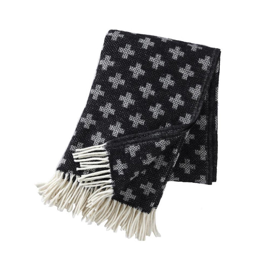 Klippan Yllefabrik Plus wool throw black