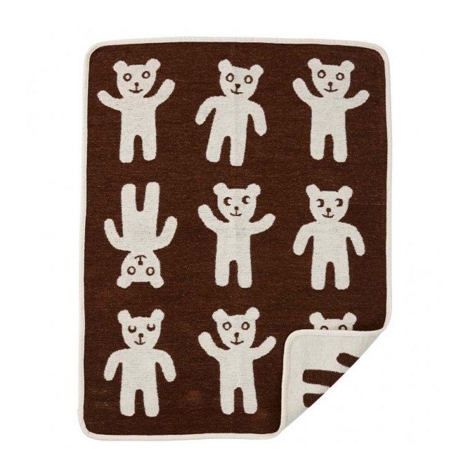 Klippan Yllefabrik Bruno childrens blanket brown