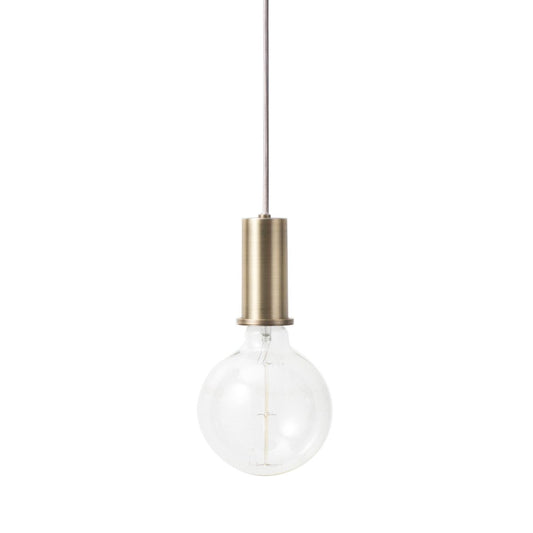 ferm LIVING Collect Pendelleuchte klein Messing - Kabel in Silber-Look