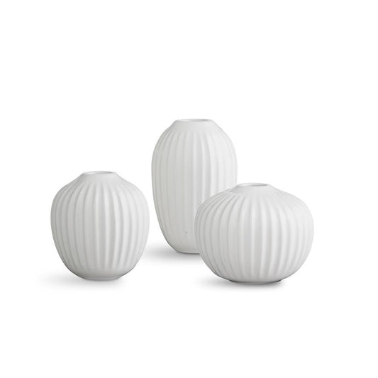 Kähler Hammershøi miniature vase set 3 pieces white