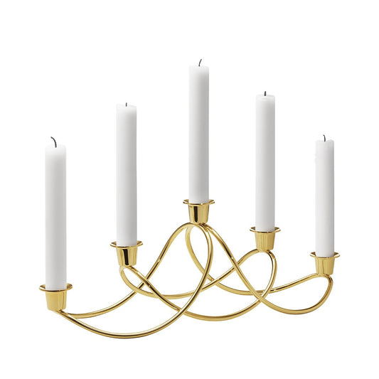 Georg Jensen Harmony candle holder gold plated