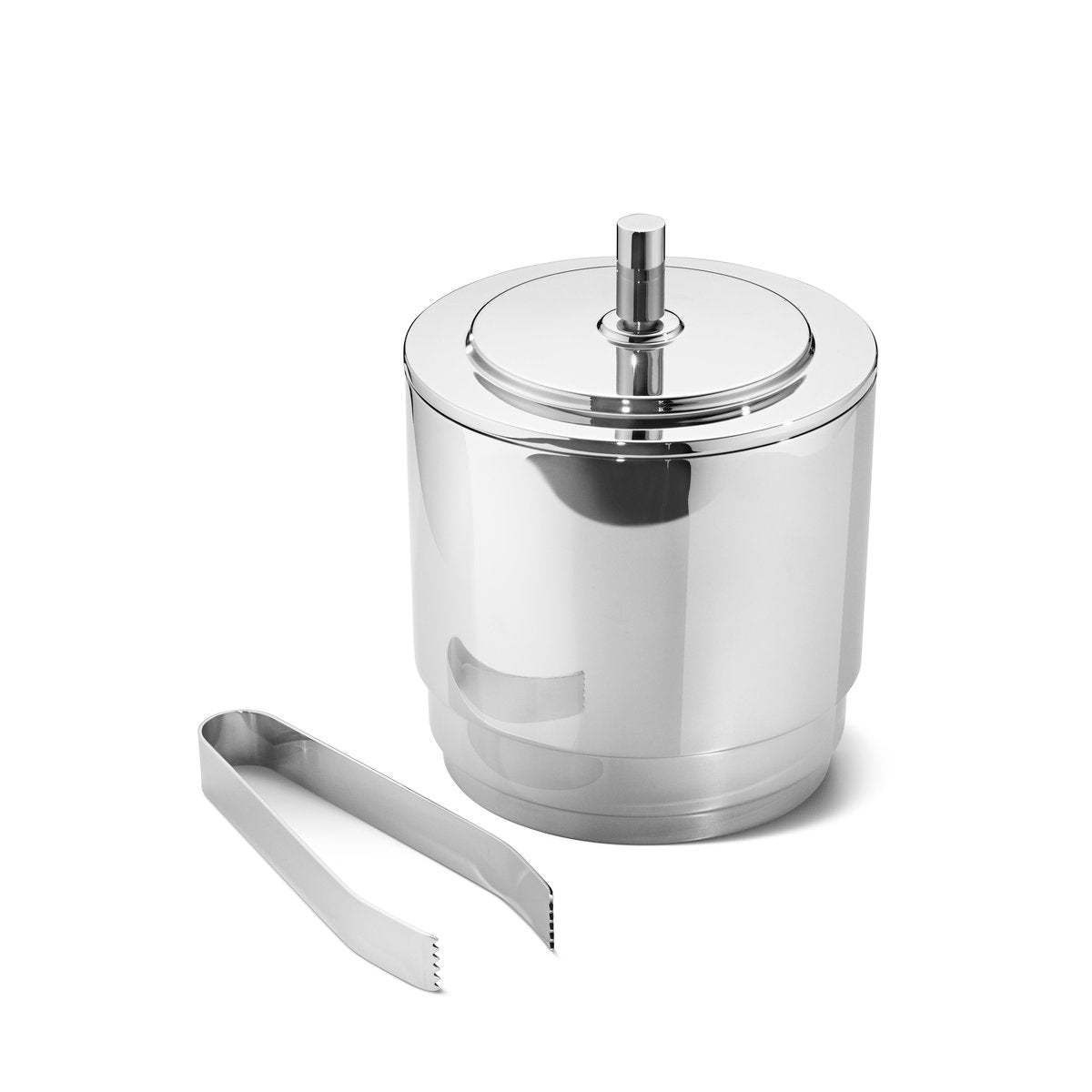 Georg Jensen Manhattan ice bucket and tongs stainless steel