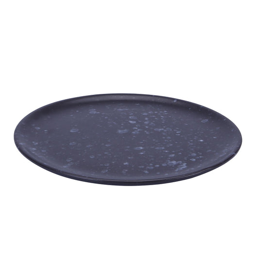 Aida Raw plate Ø20 cm black with dots