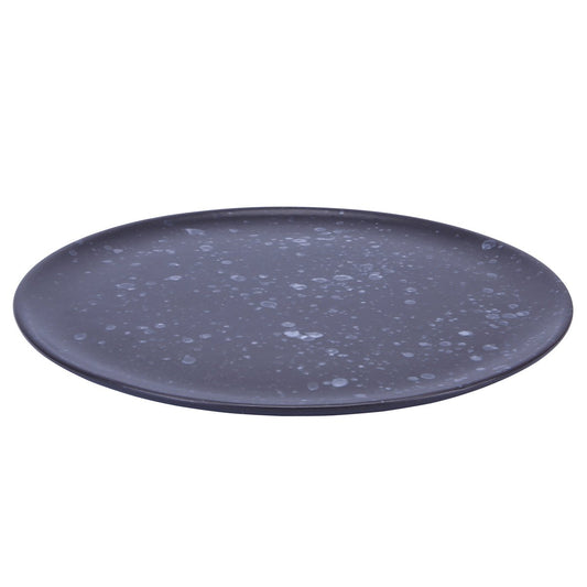 Aida Raw plate Ø28 cm black with dots