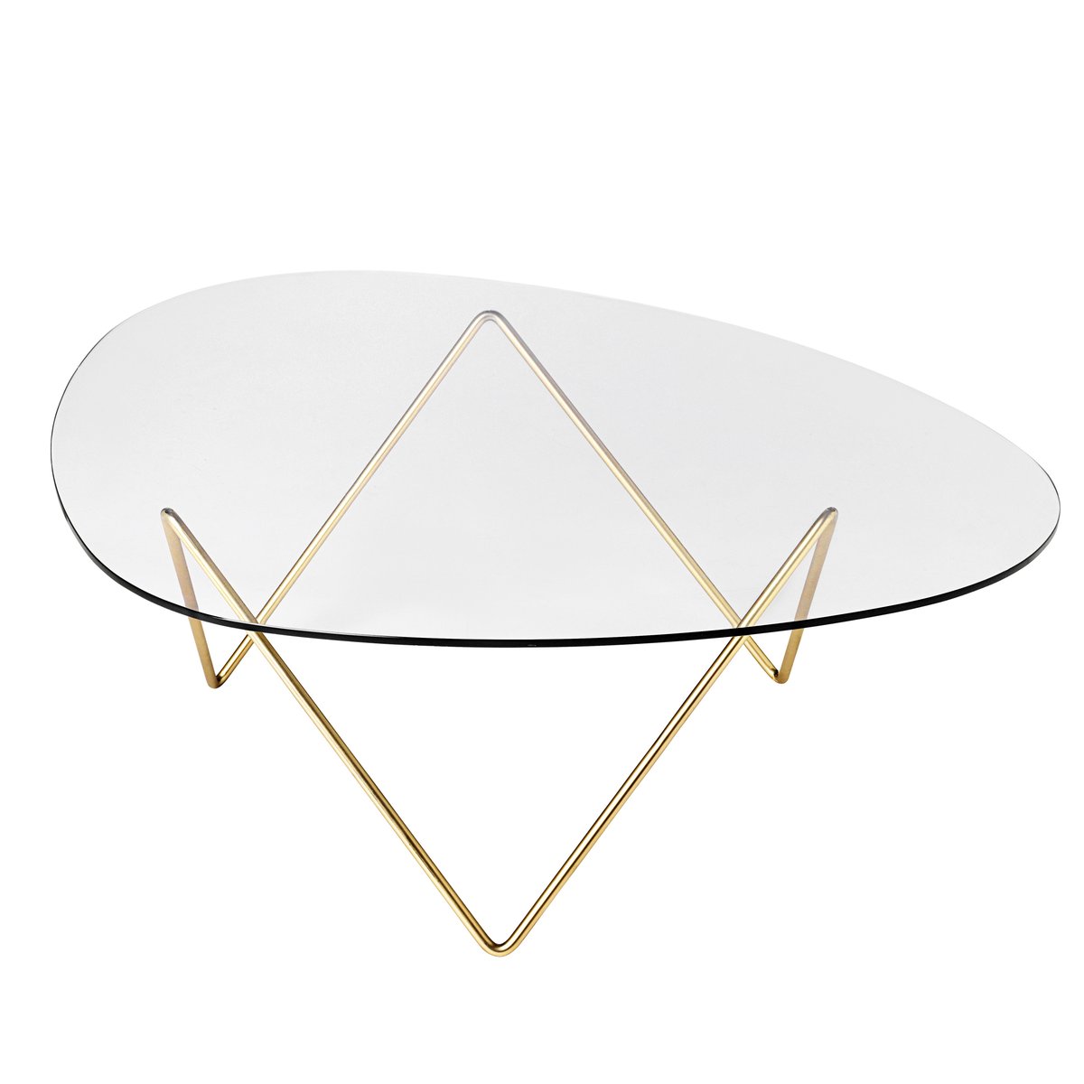 GUBI Pedrera sofa table Brass legs