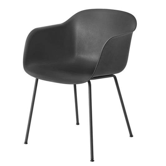 Muuto Fiber Chair with arm rest Anthracite Black (plastic)