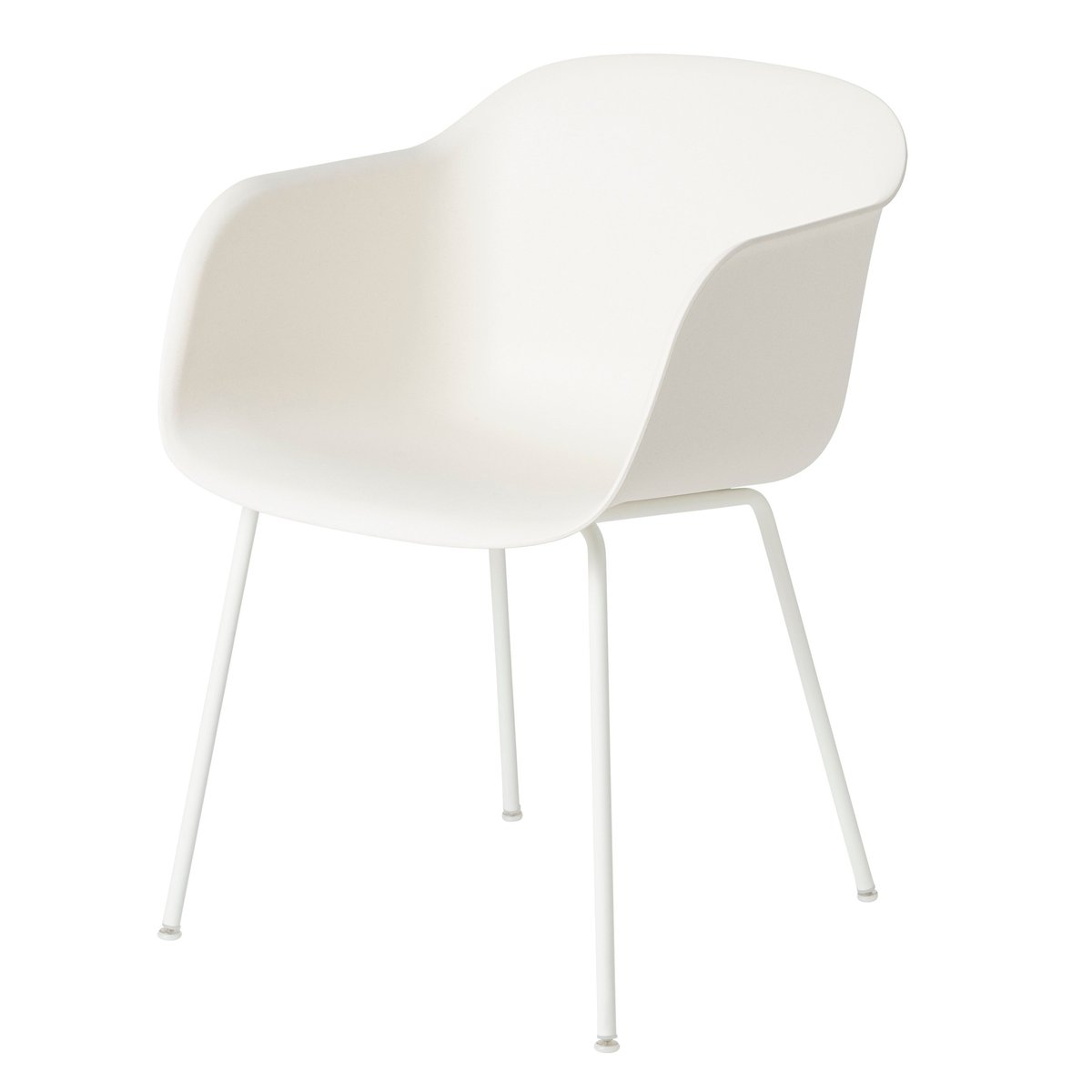 Muuto Fiber Chair with arm rest Natural white (plastic)